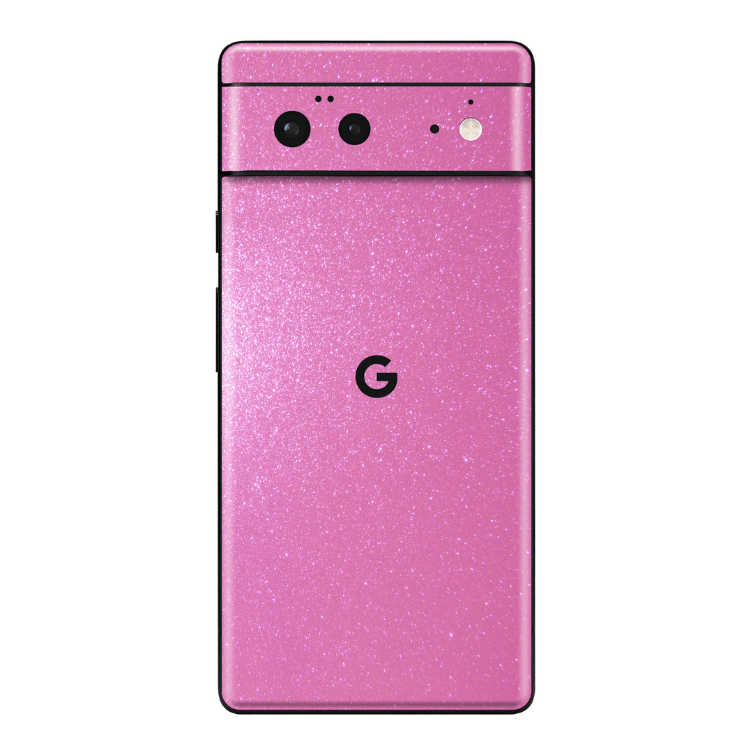 Google Pixel 6 Diamond Pink Shimmering Sparkling Glitter Skin Wrap Sticker Decal Cover Protector by EasySkinz | EasySkinz.com