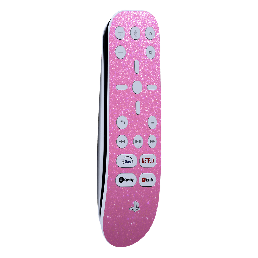PS5 Playstation 5 Media Remote Skin - Diamond Pink Shimmering Sparkling Glitter Skin Wrap Decal Cover Protector by EasySkinz | EasySkinz.com