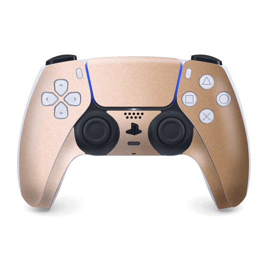 PS5 Playstation 5 DualSense Wireless Controller Skin - Luxuria Rose Gold Metallic 3D Textured Skin Wrap Decal Cover Protector by EasySkinz | EasySkinz.com