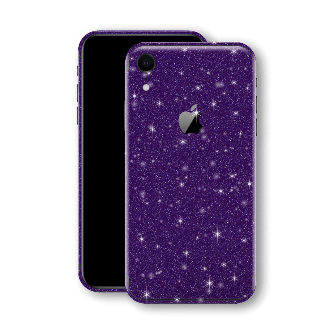 iPhone XR Diamond PURPLE Shimmering, Sparkling, Glitter Skin, Wrap, Decal, Protector, Cover by EasySkinz | EasySkinz.com