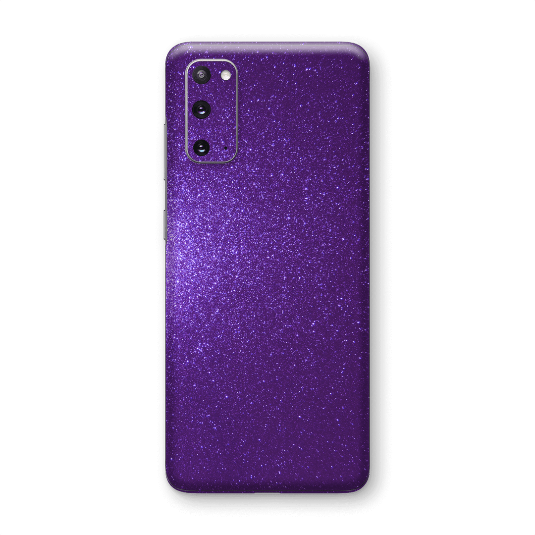 Samsung Galaxy S20 Diamond PURPLE Shimmering, Sparkling, Glitter Skin Wrap Sticker Decal Cover Protector by EasySkinz