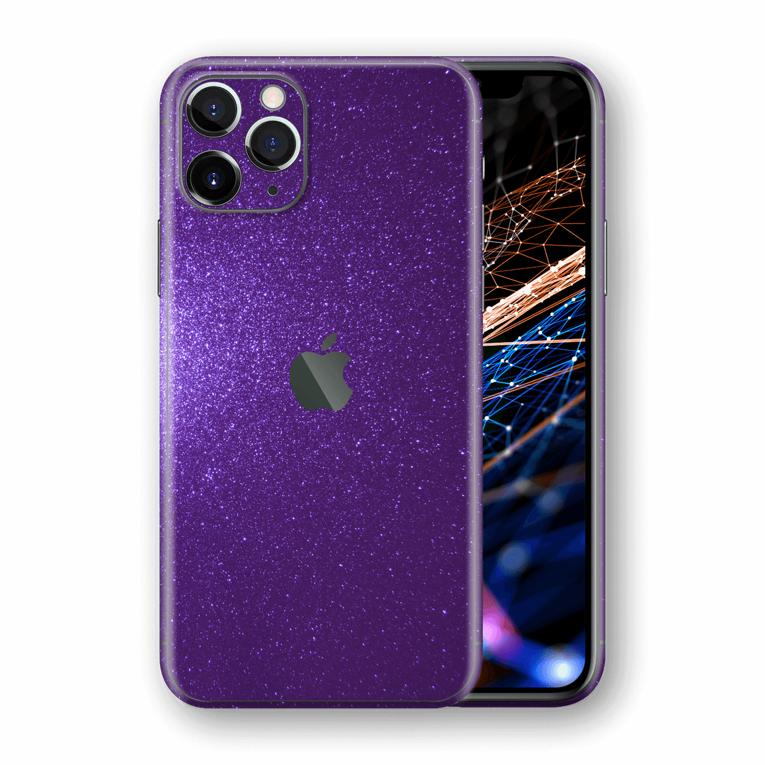 iPhone 11 PRO Diamond PURPLE Shimmering, Sparkling, Glitter Skin, Wrap, Decal, Protector, Cover by EasySkinz | EasySkinz.com  Edit alt text