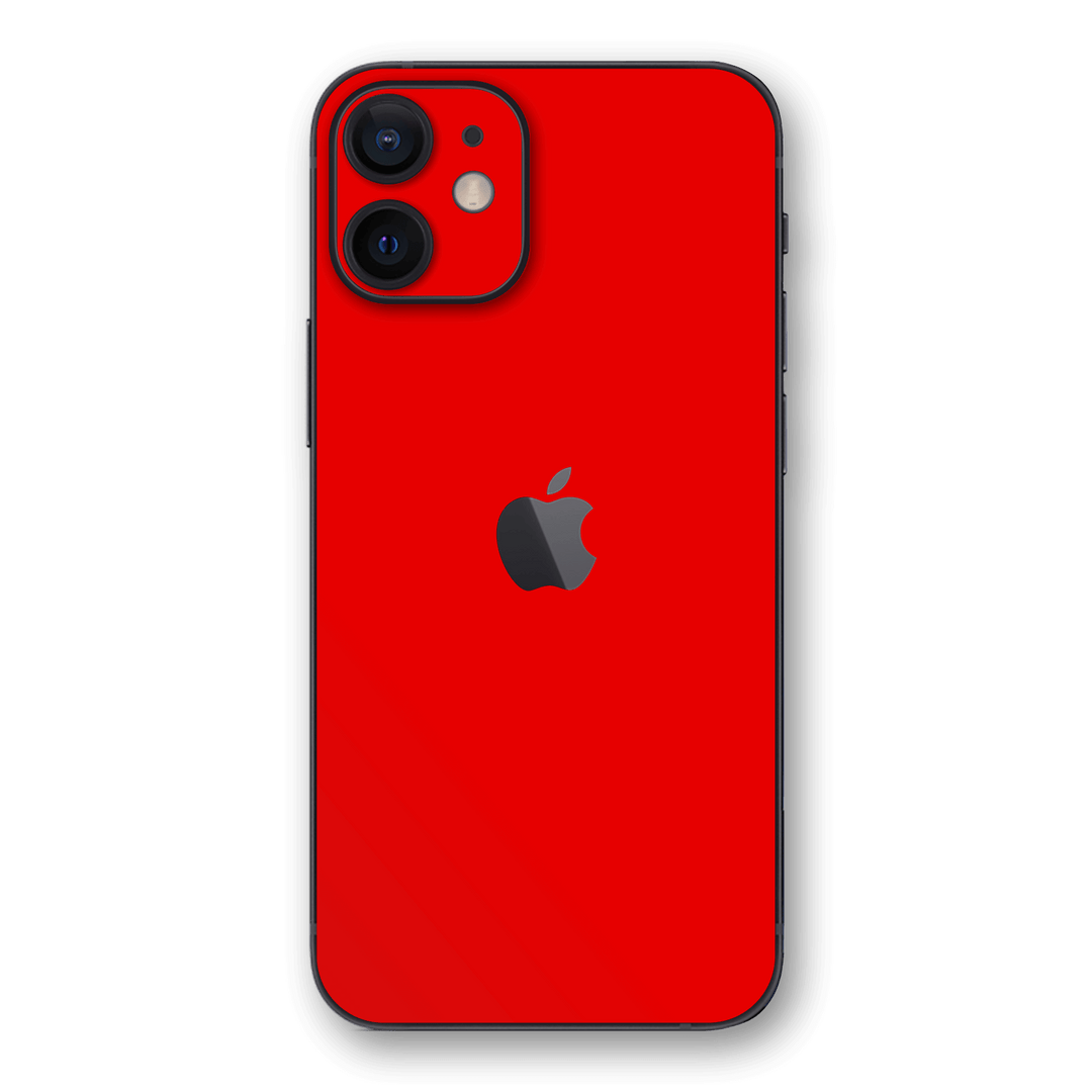 iPhone 12 GLOSSY Bright RED Skin, Wrap