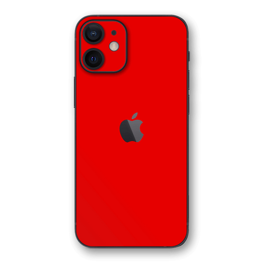 iPhone 12 GLOSSY Bright Red Skin - Premium Protective Skin Wrap Sticker Decal Cover by QSKINZ | Qskinz.com