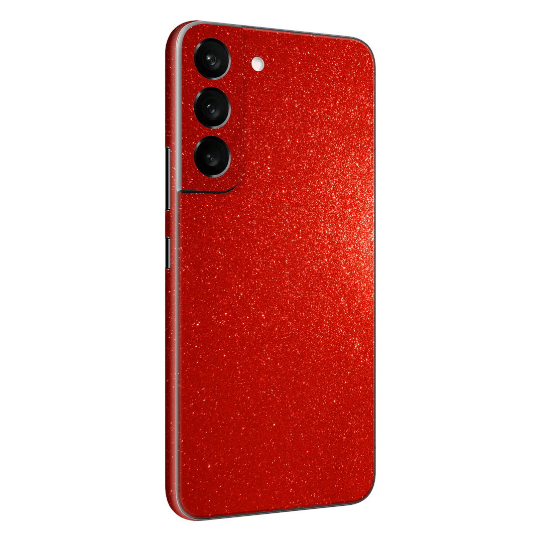 Samsung Galaxy S22+ PLUS Diamond Red Shimmering Sparkling Glitter Skin Wrap Sticker Decal Cover Protector by EasySkinz | EasySkinz.com