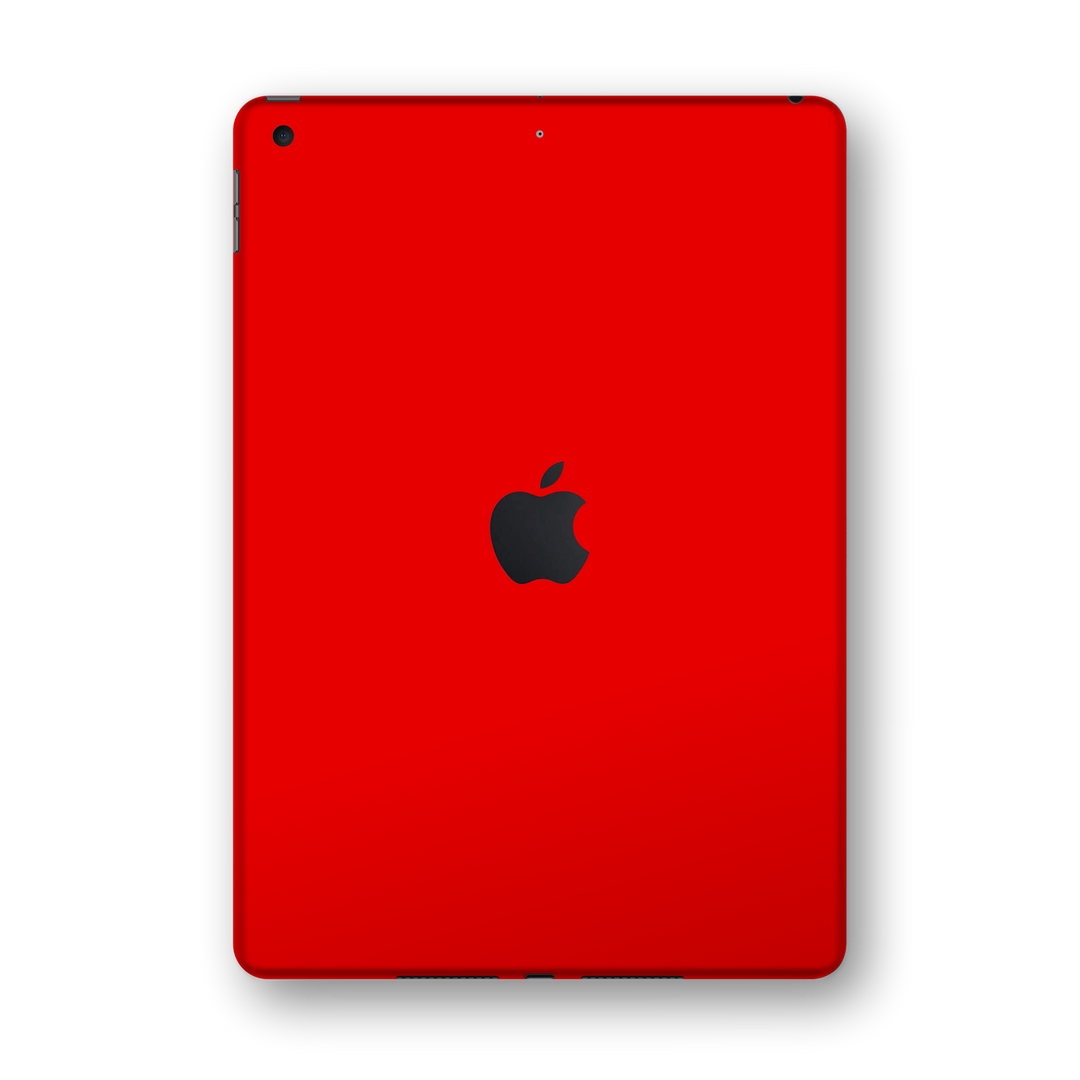 iPad 10.2" (8th Gen, 2020) Glossy Bright Red Skin Wrap Sticker Decal Cover Protector by EasySkinz