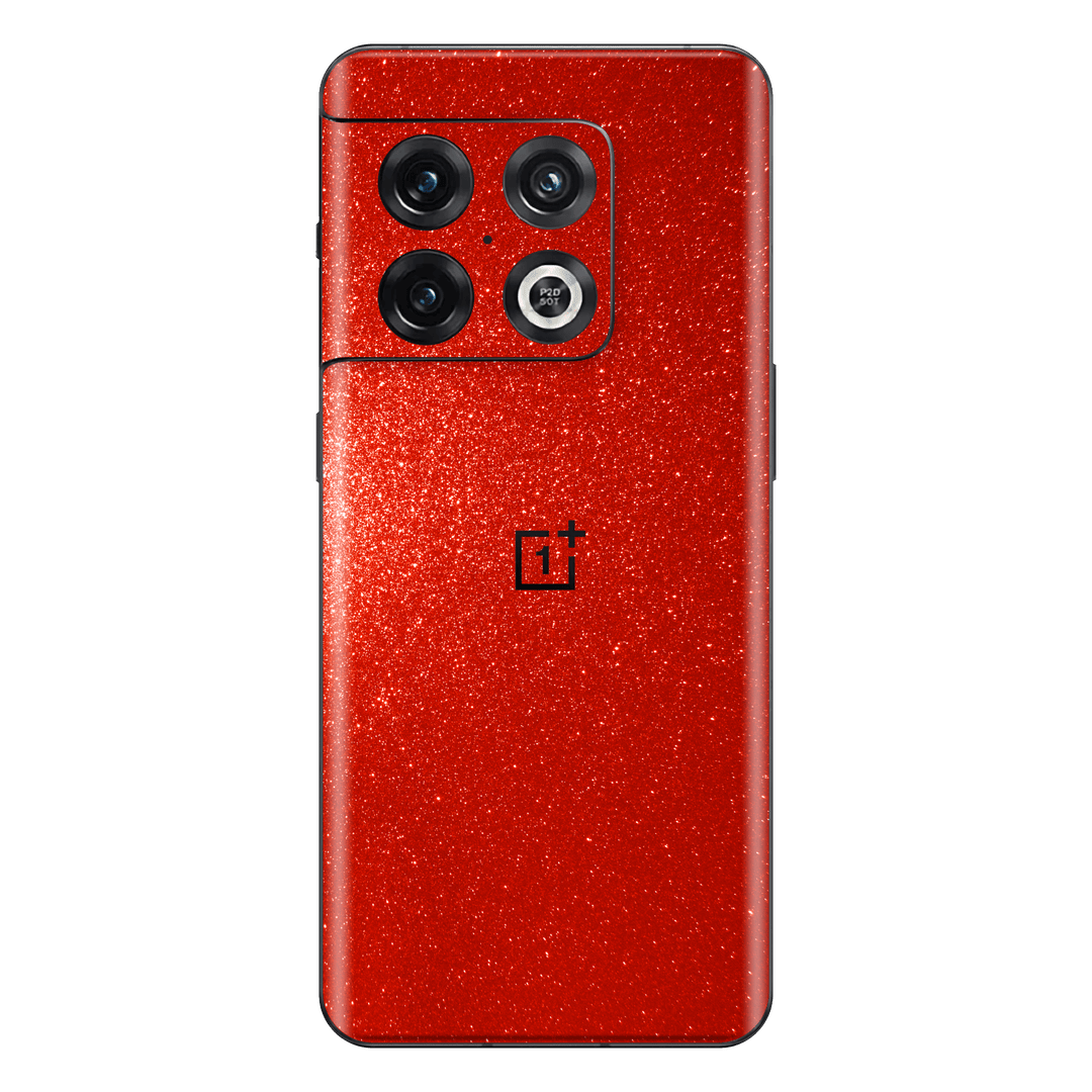OnePlus 10 PRO Diamond Red Shimmering Sparkling Glitter Skin Wrap Sticker Decal Cover Protector by EasySkinz | EasySkinz.com