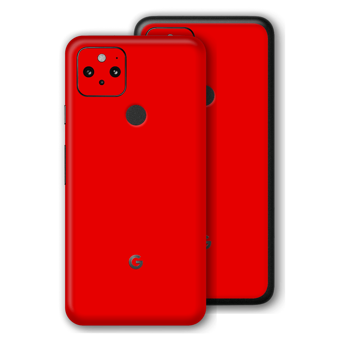 Pixel 5 Glossy Bright Red Skin, Wrap, Decal, Protector, Cover by EasySkinz | EasySkinz.com