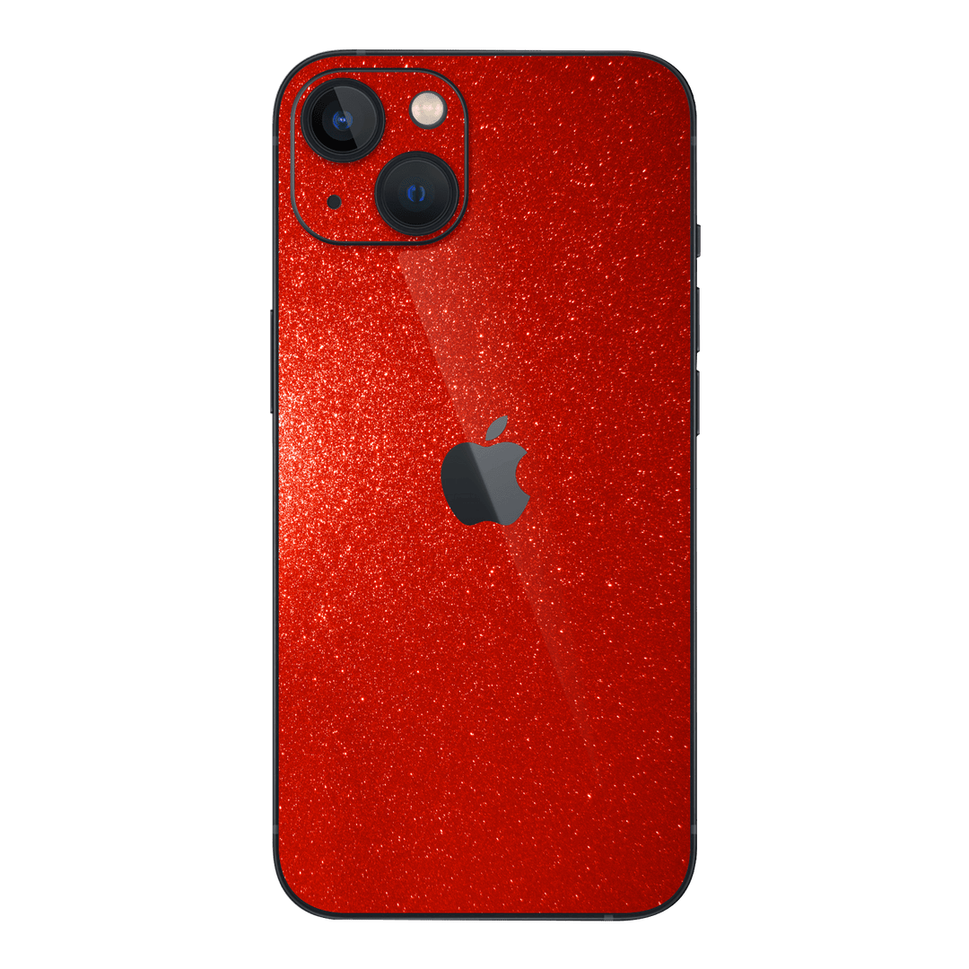 iPhone 13 mini Diamond Red Shimmering Sparkling Glitter Skin Wrap Sticker Decal Cover Protector by EasySkinz