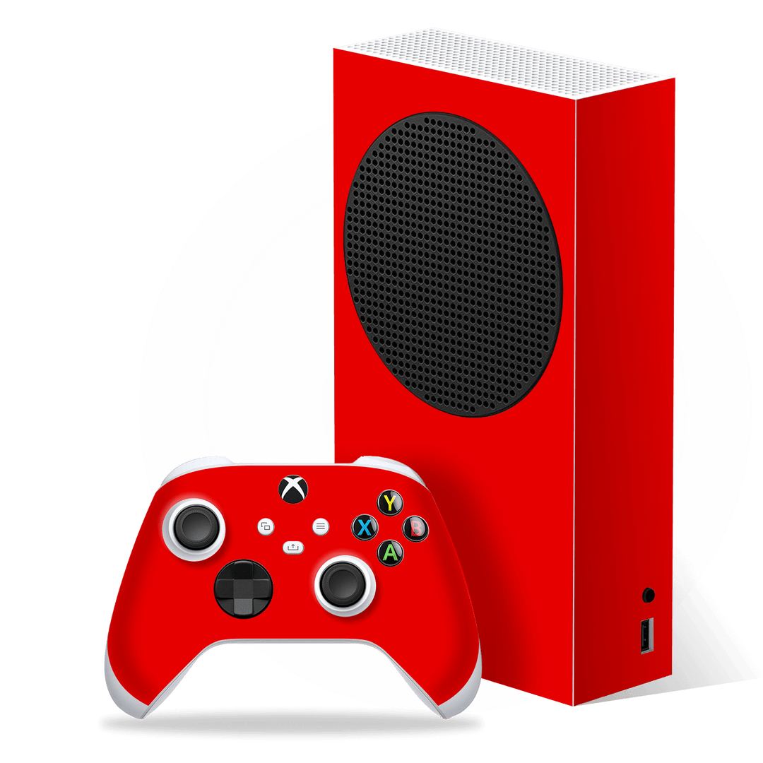 XBOX Series S Glossy Bright Red Skin, Wrap, Decal, Protector, Cover by EasySkinz | EasySkinz.com