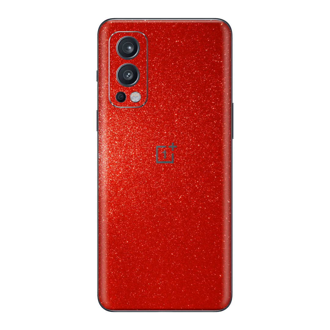 OnePlus Nord 2 Diamond Red Shimmering Sparkling Glitter Skin Wrap Sticker Decal Cover Protector by EasySkinz | EasySkinz.com