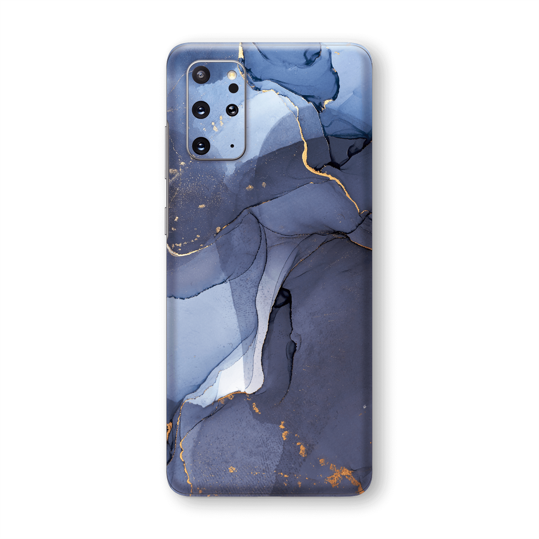 Samsung Galaxy S20+ PLUS SIGNATURE AGATE GEODE Pigeon Blue-Gold Skin, Wrap, Decal, Protector, Cover by EasySkinz | EasySkinz.com
