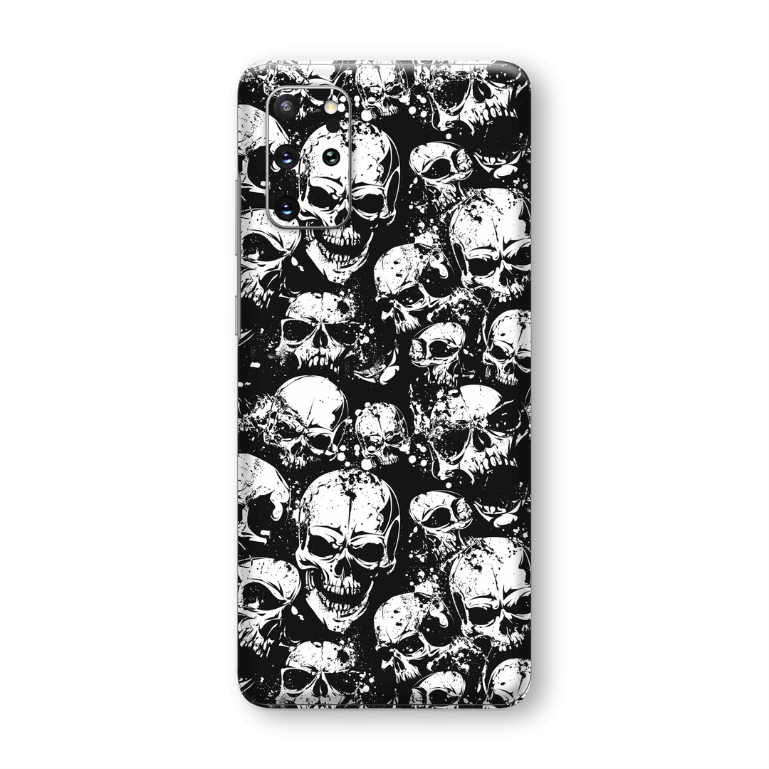 Samsung Galaxy S20+ PLUS SIGNATURE Black and White Horror Skull Skulls Skin, Wrap, Decal, Protector, Cover by EasySkinz | EasySkinz.com