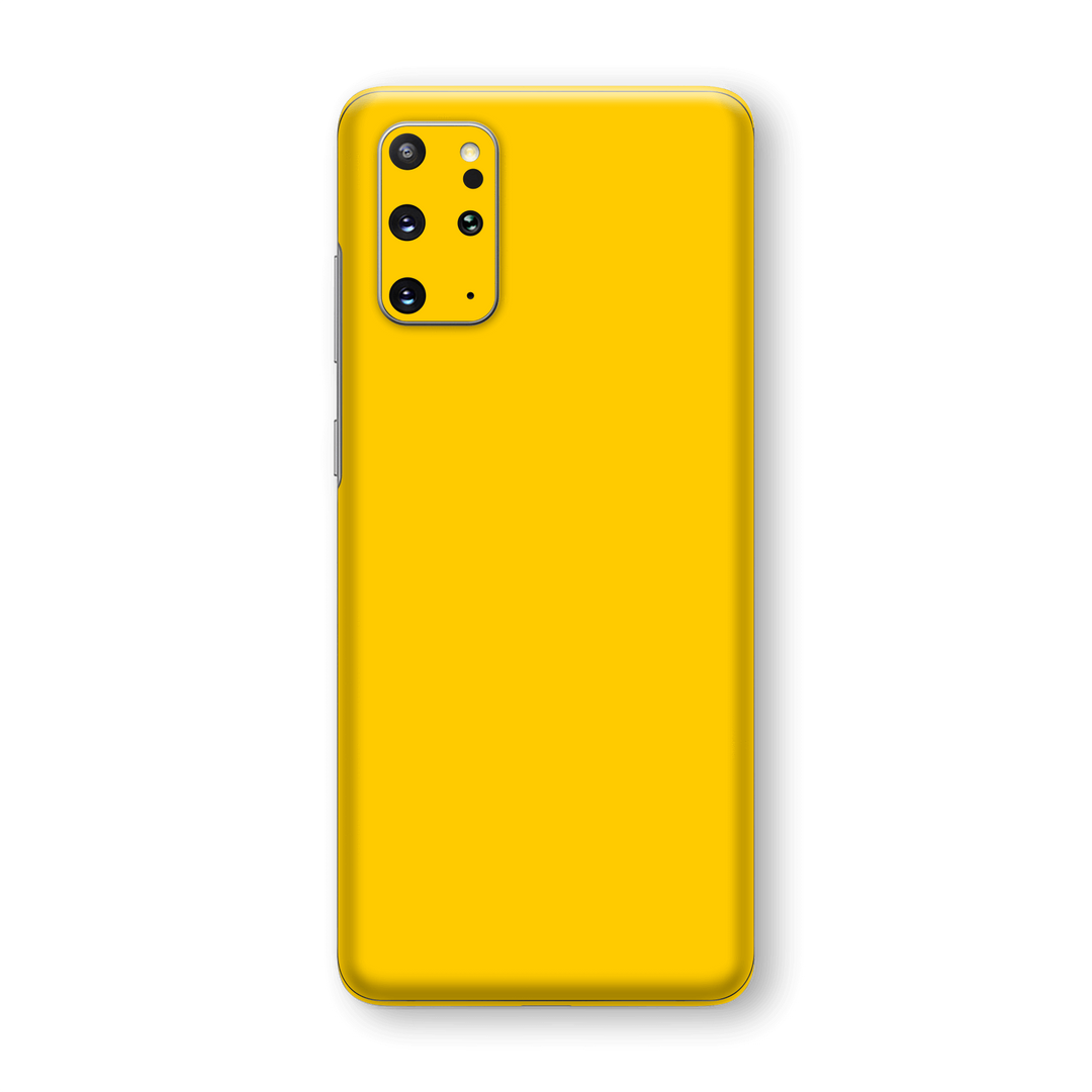 Samsung Galaxy S20+ PLUS Golden Yellow Glossy Gloss Finish Skin Wrap Sticker Decal Cover Protector by EasySkinz