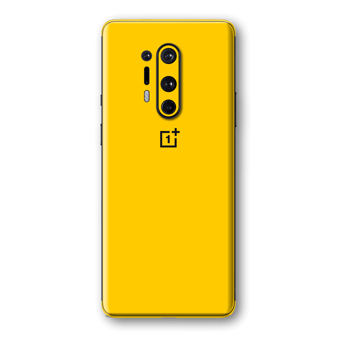 OnePlus 8 PRO Golden Yellow Glossy Gloss Finish Skin Wrap Sticker Decal Cover Protector by EasySkinz