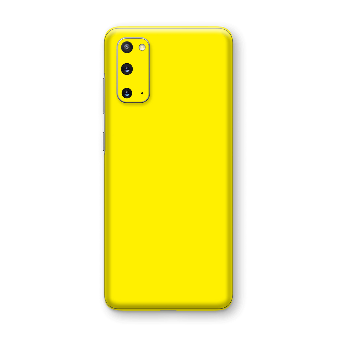 Samsung Galaxy S20 Lemon Yellow Glossy Gloss Finish Skin Wrap Sticker Decal Cover Protector by EasySkinz