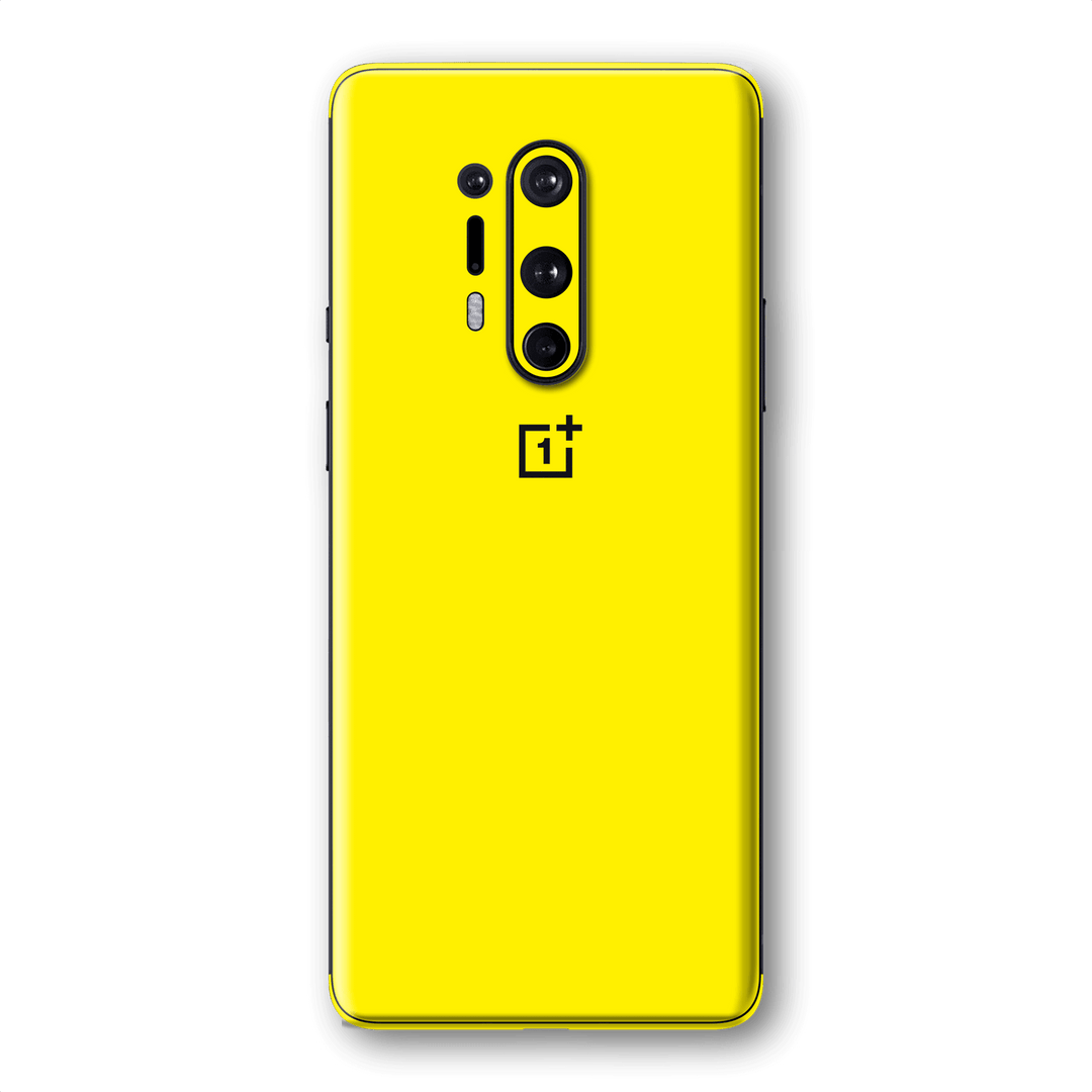 OnePlus 8 PRO Lemon Yellow Glossy Gloss Finish Skin Wrap Sticker Decal Cover Protector by EasySkinz