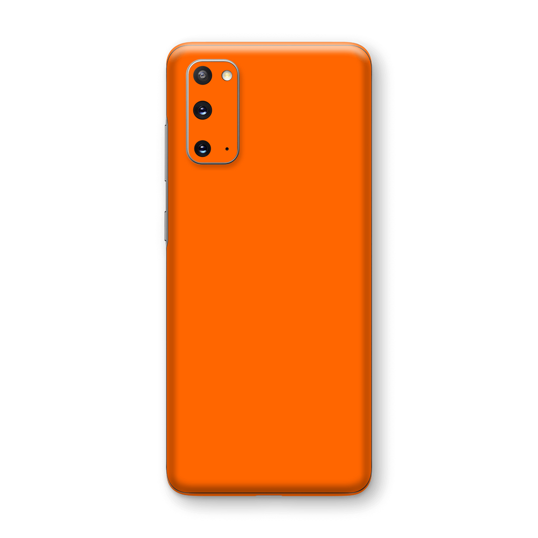 Samsung Galaxy S20 Orange Glossy Gloss Finish Skin Wrap Sticker Decal Cover Protector by EasySkinz