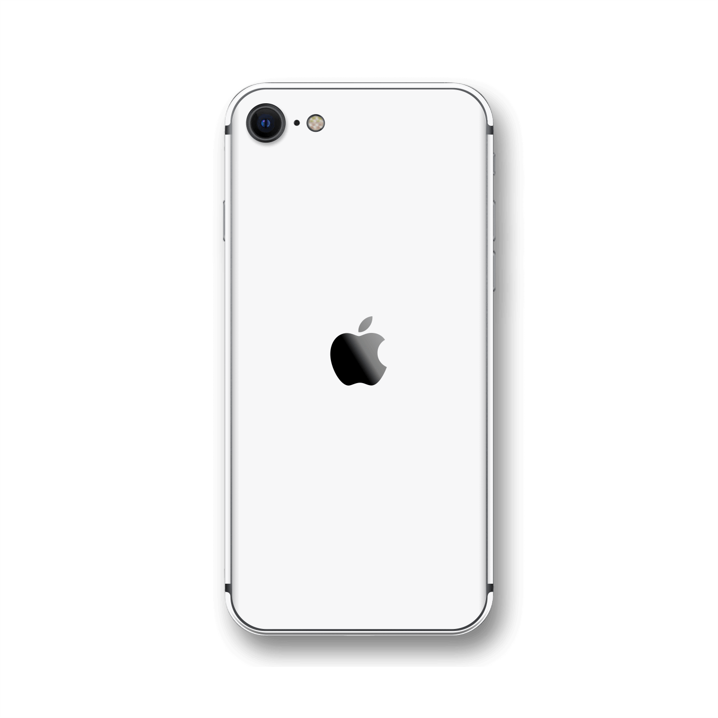 iPhone SE (2020) White Glossy Gloss Finish Skin Wrap Sticker Decal Cover Protector by EasySkinz