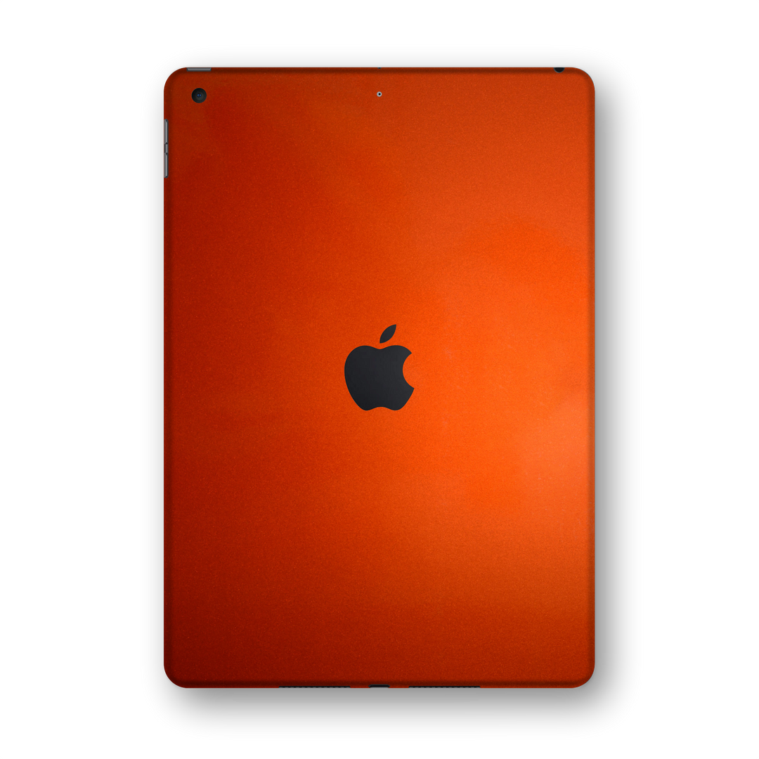 iPad 10.2" (7th Gen, 2019) Glossy 3M Fiery Orange Metallic Skin Wrap Sticker Decal Cover Protector by EasySkinz