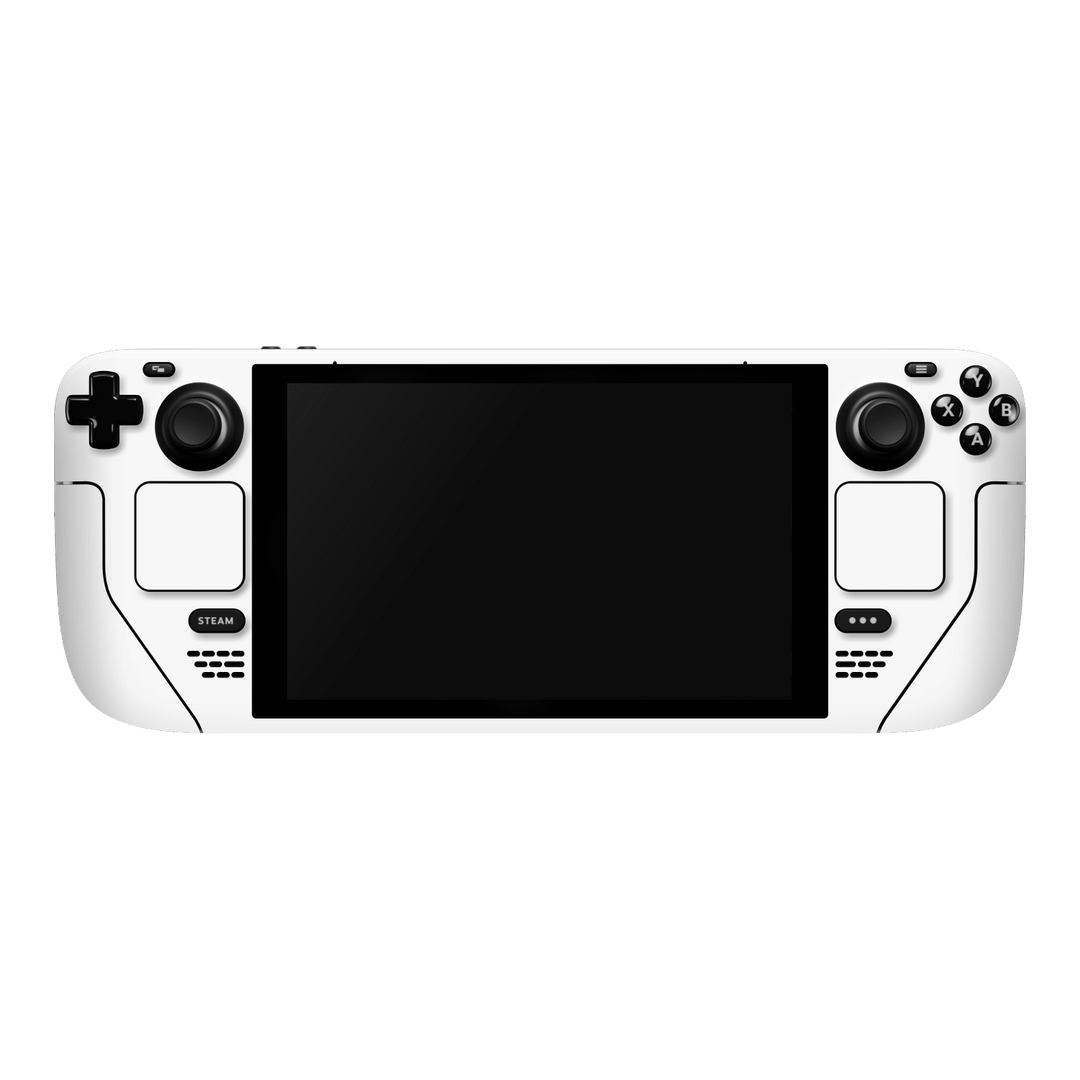 Steam Deck Gloss Glossy Jet White Skin Wrap Sticker Decal Cover Protector by EasySkinz | EasySkinz.com