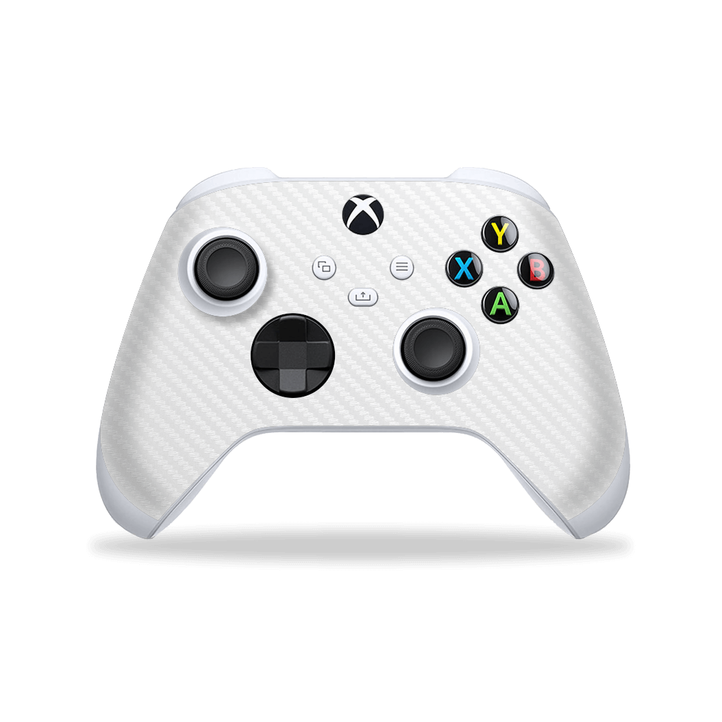 XBOX Series X CONTROLLER Skin - White 3D Textured CARBON Fibre Fiber Skin, Wrap, Decal, Protector, Cover by EasySkinz | EasySkinz.com