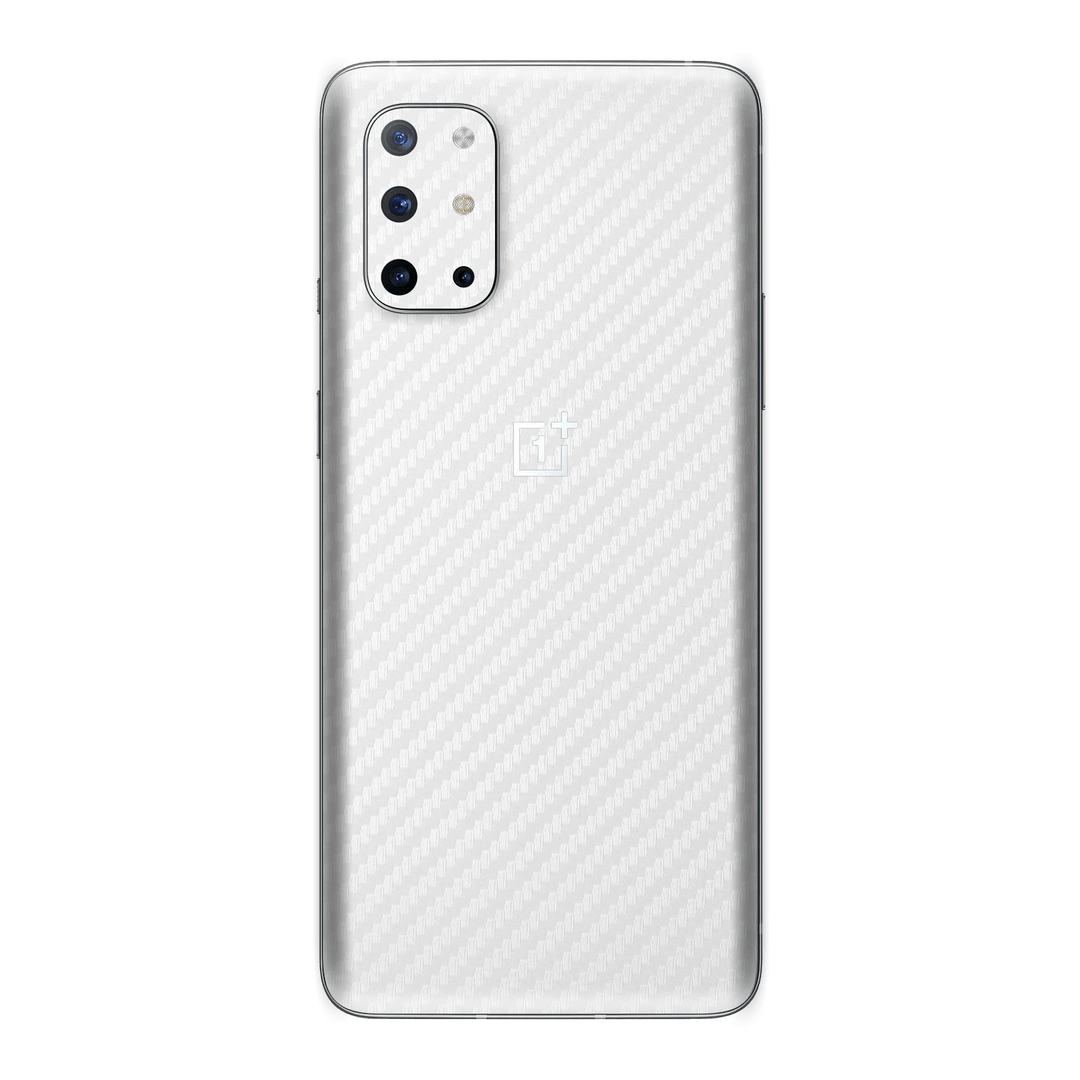 OnePlus 8T White 3D Textured CARBON Fibre Fiber Skin, Wrap, Decal, Protector, Cover by EasySkinz | EasySkinz.com