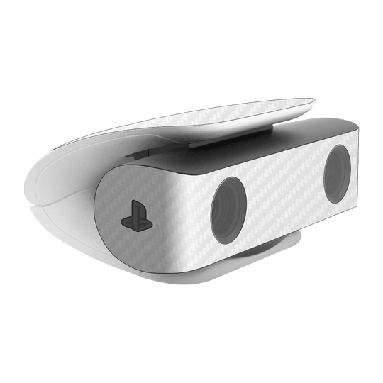 PS5 Playstation 5 HD Camera Skin - White 3D Textured Carbon Fibre Fiber Skin Wrap Decal Cover Protector by EasySkinz | EasySkinz.com