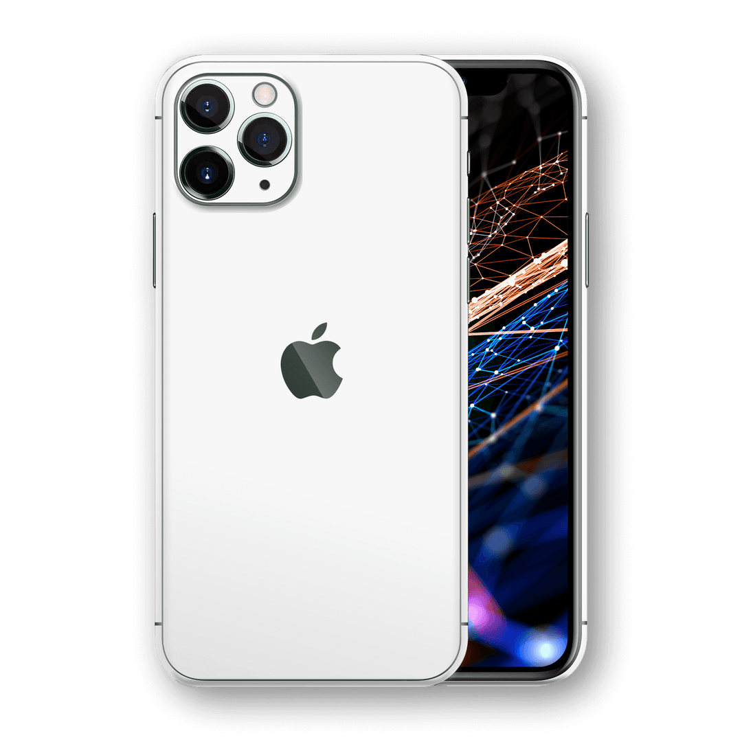 iPhone 11 PRO Glossy WHITE Skin, Wrap, Decal, Protector, Cover by EasySkinz | EasySkinz.coR  Edit alt text