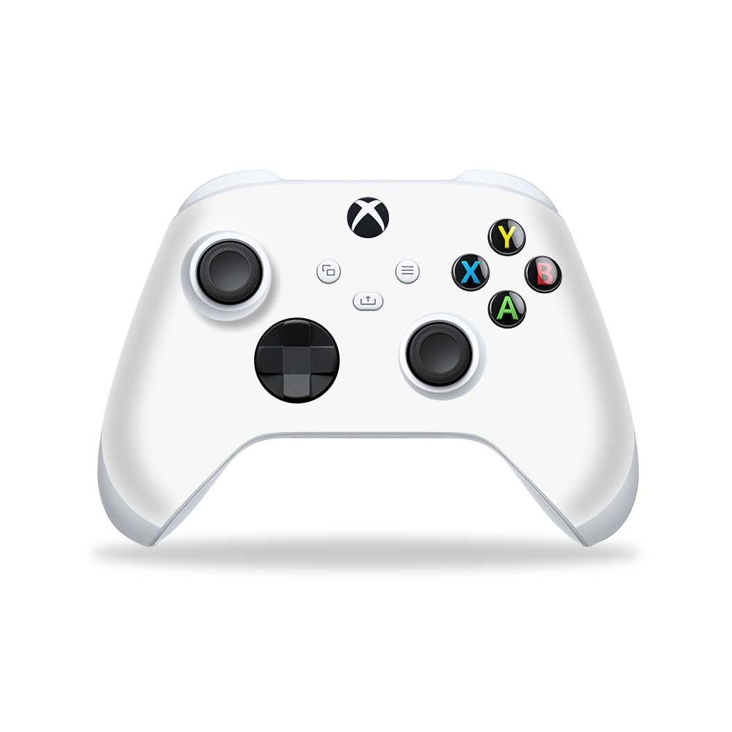 XBOX Series S CONTROLLER Skin - Gloss Glossy JET WHITE Skin Wrap Decal Protector Cover by EasySkinz | EasySkinz.com