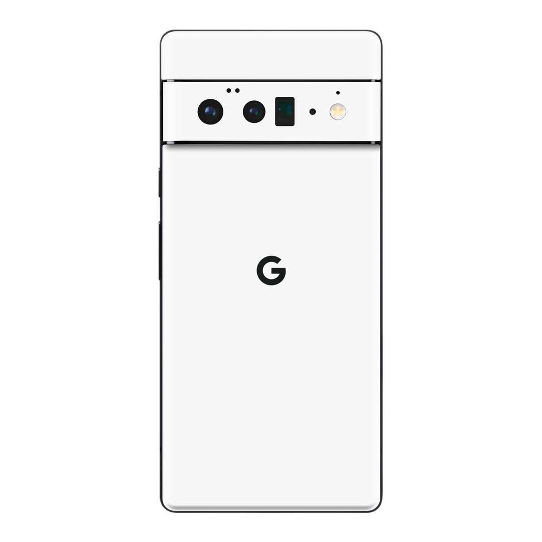 Google Pixel 6 Pro Gloss Glossy Jet White Skin Wrap Sticker Decal Cover Protector by EasySkinz | EasySkinz.com