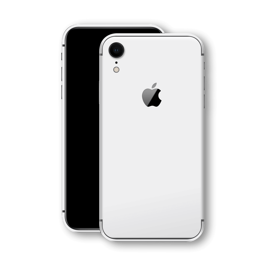 iPhone XR Glossy WHITE Skin, Wrap, Decal, Protector, Cover by EasySkinz | EasySkinz.coR