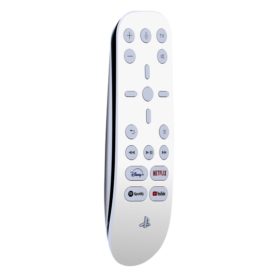 PS5 Playstation 5 Media Remote Skin - Gloss Glossy Jet White Skin Wrap Decal Cover Protector by EasySkinz | EasySkinz.com