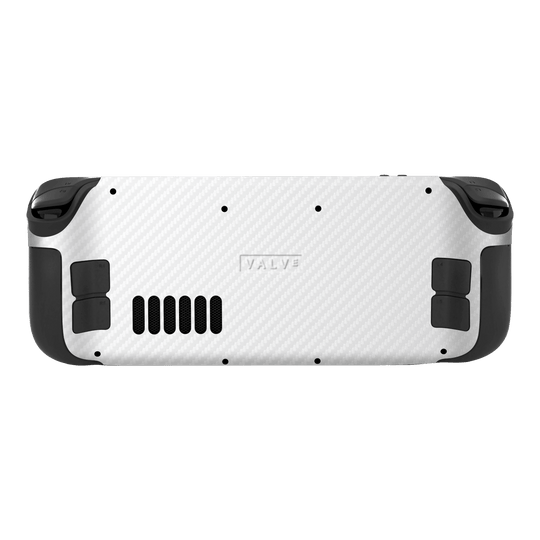 Steam Deck White 3D Textured Carbon Fibre Fiber Skin Wrap Decal Cover Protector by EasySkinz | EasySkinz.com