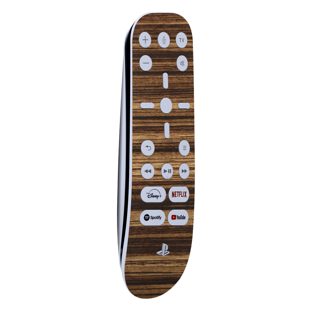 PS5 Playstation 5 Media Remote Skin - Luxuria Zebrano Wood Wooden Effect Skin Wrap Decal Cover Protector by EasySkinz | EasySkinz.com